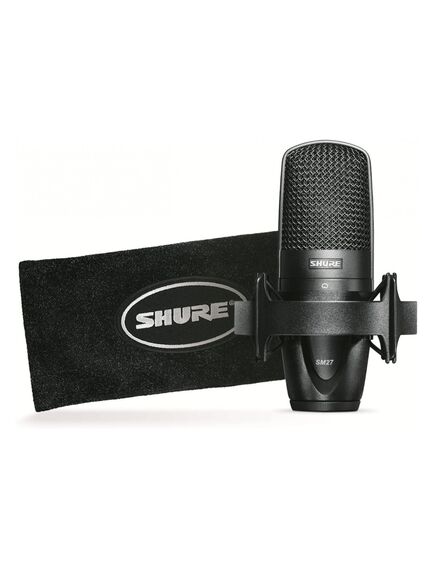 SM27-SC Large Diaphragm Condenser Microphone with Shock Mount, Cardioid, Black, Mounting Type: Shock Mount, 2 image