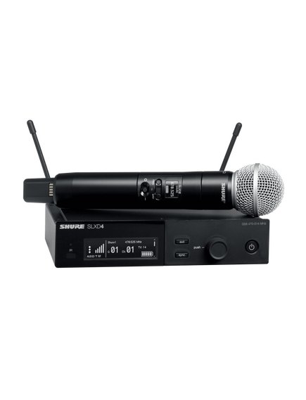 SLXD24E/SM58-G59 Wireless System with SM58 Handheld Transmitter, Digital, 470 to 514 MHz, RF Frequency Rating: 470 to 514MHz