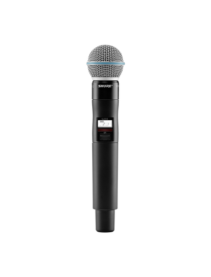 QLXD2/B58=-K51 QLXD2 Handheld Transmitter with BETA58, 100 m Range, 606 to 670 MHz, Frequency Rating: 606 to 670MHz